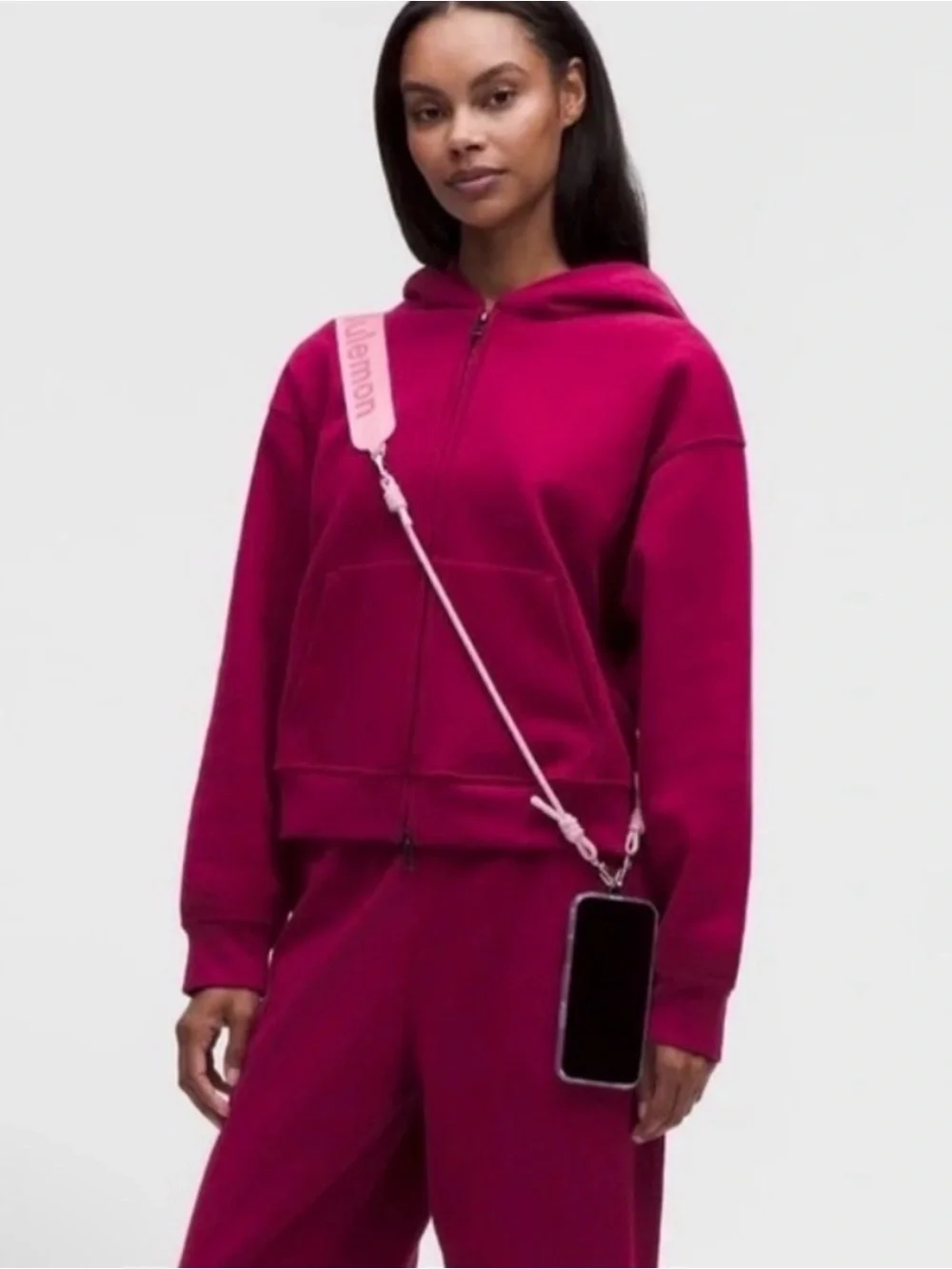 Never Lost Crossbody Phone Strap •Paracord Pink